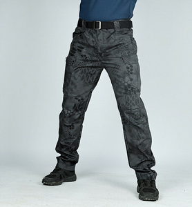 SANGLASPORTS High Quality Tactical Cargo Pants Multi-bag <b>Overalls</b> Wear Resistant Polyester/Cotton Green Elastic Trousers <b>Men</b> - Product Image 4