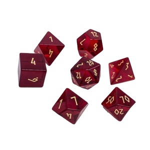 Dados de piedra de alta calidad, cristal de obsidiana roja, piedras preciosas curativas de reiki, dados personalizados grabados, estilo vikingo - Product Image 1