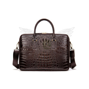 Sac à ordinateur portable en cuir véritable pour les voyages, les documents, les appareils et les fournitures - Travail et usage quotidien - Product Image 5