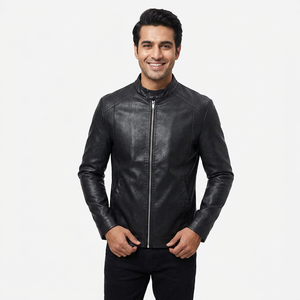 Factory Custom Cowhide Genuine <b>Leather</b> <b>Jacket</b> Men Fashion Biker <b>Jacket</b> Spring and Autumn New Style <b>jacket</b> for men - Product Image 1