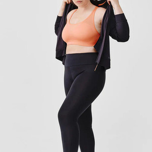 Breathable Slim Fit Workout Gym Fitness Set Spring Yoga Crop Tops Ladies <b>Running</b> Zip-Up Knitted Stand Front Sport Women <b>Jackets</b> - Product Image 3