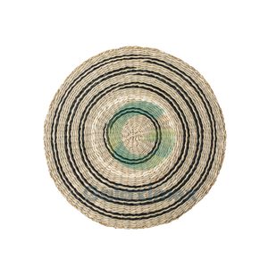 Natural Seagrass Straw Place <b>Mats</b> <b>Round</b> Woven <b>Table</b> Decor Wicker Charger Plates for Rustic Holiday Settings - Product Image 2