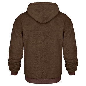 High-Quality Sherpa <b>Fleece</b> Hoodie Full <b>Zip</b> Thick Warm Custom Logo and Design <b>Fleece</b> <b>Quarter</b> <b>Zip</b> Pullover Sweatshirts <b>Men</b> Hoodie - Product Image 4