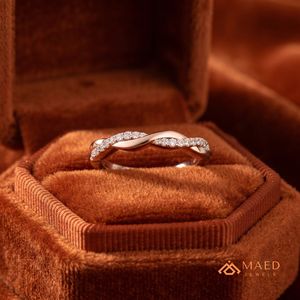 High Quality Rose Gold Unique Shape Twisted Band <b>Ring</b> Modern Moissanite Diamond Silver <b>Dainty</b> Stackable Luxury Party Wedding - Product Image 3