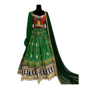 Floral Print Handmade Vintage <b>Floor</b>-Length Dress High Quality Afghan Kuchi Dress Women Wedding Dress - Product Image 1