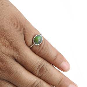 925 Sterling Silver Oval Cut Black <b>Opal</b> Gemstone Wedding <b>Ring</b> Handmade Gemstone Bohemian Jewelry Available At Wholesale Price - Product Image 4