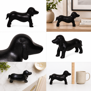 Figurine de chien teckel noir de qualité supérieure en résine, décoration d'intérieur - Haute qualité - Product Image 3