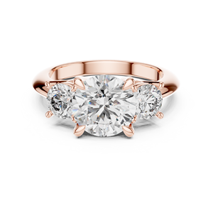 Ensemble de bagues tendance en diamant de laboratoire 2,5 carats, or jaune 18 carats plaqué rhodium, pierre latérale 1 carat, pour fiançailles, mariage, soirée, ou cadeau - Product Image 3