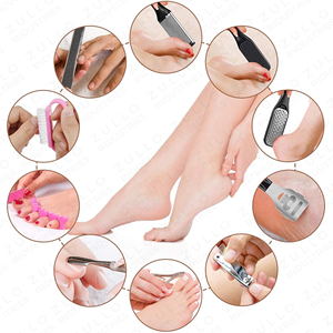 Wholesale Professional Foot Care <b>Pedicure</b> Kit Stainless Steel Foot File Set Nail Cutter Dead Skin Remover <b>Tools</b> Private Label - Product Image 5