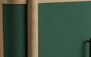 Aparador Moderno de 2 Puertas de Roble Macizo para Sala de Estar - Almacenamiento Ecológico y Resistente al Agua - Product Image 4