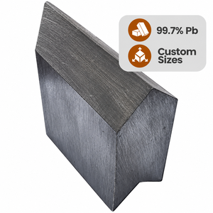 Barre de plomb pure à 99,7 %, surface usinée, bloc de métal massif pour blindage radiologique - Product Image 1