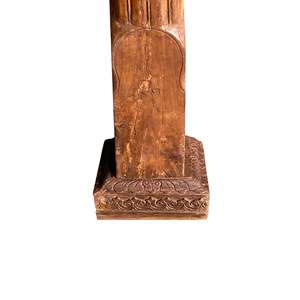 Columna Decorativa Tallada a Mano en Madera de Teca Sólida de Estilo Indio Vintage para Proyectos de Templos, Villas y Hoteles |   Mix Match 1 Contenedor - Product Image 3