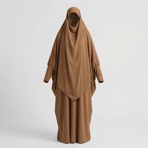 ชุดอาบายะห์ผ้าลินินแบบใหม่สำหรับผู้หญิงมุสลิม สวมใส่สบาย ปิดด้านหน้า คลุมทั้งตัว สีสันปรับแต่งได้ ทรงหลวมทันสมัย - Product Image 1