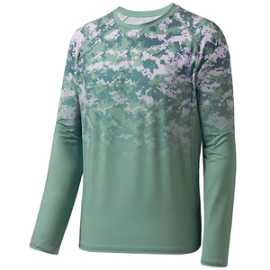เสื้อตกปลาแขนยาวแบบซับลิเมชั่นลายดั้งเดิมสำหรับผู้ชาย ป้องกันแสงแดด - Product Image 1