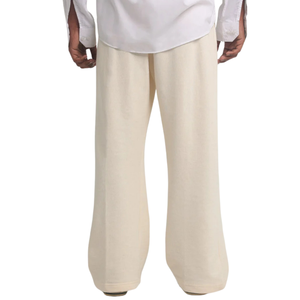 Wholesale <b>Men</b> Wide Leg <b>Trousers</b> Custom Loose Fit <b>Elastic</b> <b>Waist</b> Drawstring Open Hem Side Pockets Casual Streetwear OEM ODM Supply - Product Image 2
