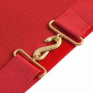 Tablier de taille en cuir d'agneau brodé fait main, style vintage maçonnique royal, personnalisé, avec épingle de sûreté, vente en gros - Product Image 6