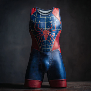Power-lifting <b>Singlet</b> Athletic Wrestling Suit Body-wear Uniform Men 100% Polyester <b>Weightlifting</b> Wrestling Suit - Product Image 6