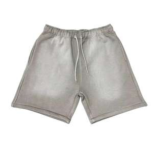 Pantalones Cortos Casuales de Verano para Hombre, Lavado Ácido, 100% Algodón, Estampado Personalizado, Lona Cortavientos, Cintura Media, Holgados, Estilo Hip Hop Urbano, con Cordón - Product Image 4