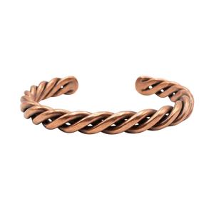 Bracelet manchette ouvert en cuivre multi-brins audacieux, design vague fluide, pour la mode moderne et la vente en gros - Product Image 2