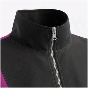 Conjunto Deportivo para Mujer con Bloques de Color, Chaqueta con Cierre y Cuello Alto, Pantalones Deportivos Transpirables de Poliéster para Otoño - Product Image 4