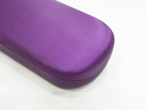 Étui à lunettes rectangulaire rigide léger en cuir PU violet, style simple et solide - Product Image 5