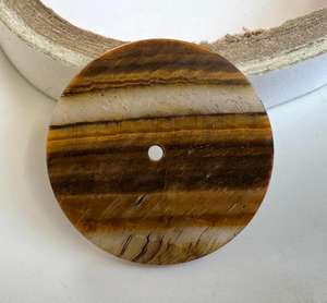 Cadran de montre en pierre d'œil de tigre naturelle, cadran de montre en pierre précieuse polie pour montres de luxe personnalisées - Product Image 3