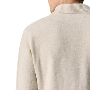 Pull en maille pour homme à col zippé, manches longues, rayé, avec poignets côtelés, décontracté, pour l'hiver - Product Image 4