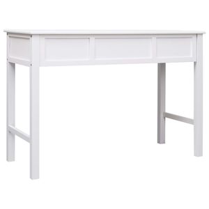Escritorio de escritura de madera blanca 43,3 \ "x17.7 \" x29.9 \ "para uso en computadora - Product Image 5