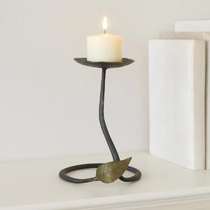 Portavelas S-Gata en Forma de S, Soporte de Hierro Negro para Velas con Curva - Product Image 4