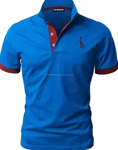 Оптовая продажа, мужские хлопковые футболки-поло с вышивкой и логотипом