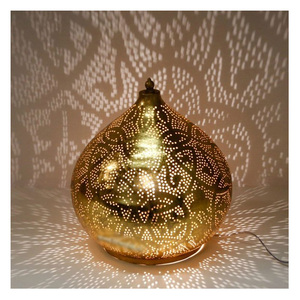 Durable <b>Moroccan</b> Iron <b>Lantern</b> with Protective Glass Panels for Windproof Outdoor Use - Product Image 5