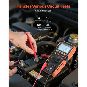 Multimetro digitale Auto/manuale gamma 4000-Count TRMS voltmetro ohmmetro 1000V AC/DC Tester di tensione per la misura di continuità - Product Image 2