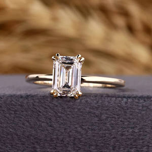 Igi แหวนเพชรเม็ดเดี่ยวสำหรับผู้หญิงขนาด10K สีทองเหลืองล้วนสำหรับงานแต่งงานของเธอสำหรับภรรยา - Product Image 1