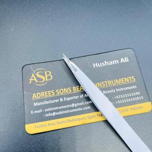 แหนบปลายแหลมสีขาวด้าน พร้อมปลายสีเงิน สำหรับถอนขนบนใบหน้าอย่างแม่นยำ ผลิตจากสแตนเลสสตีล ปรับแต่งได้ตามความต้องการ (OEM) - Product Image 2