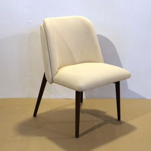 Silla de Comedor Moderna Tapizada con Patas de Madera de Teca, Diseño de Mediados de Siglo, Asiento de Tela, Mueble para el Hogar, Modelo CHA49 - Product Image 1