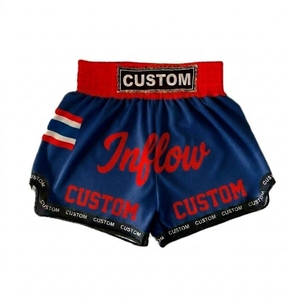 Shorts de Boxeo Unisex Cómodos de Poliéster al por Mayor en EE. UU., Personalizables y Elásticos para Entrenamiento de Muay Thai y Kickboxing - Product Image 2