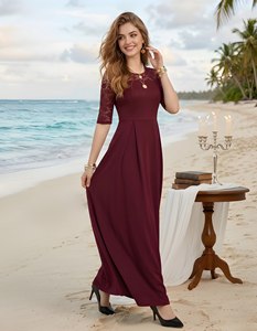 Stylish <b>Net</b> <b>Top</b> Featuring Crepe Inner Round Neck Design And Three Quarter Sleeves For Everyday Fashion clothing casual wear - Product Image 4