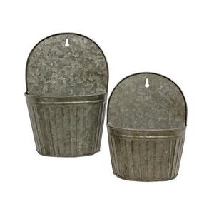 Maceta de bolsillo de pared hecha a mano de lujo, maceta de hierbas y maceta, maceta de pared galvanizada, hierro para interiores y exteriores - Product Image 6