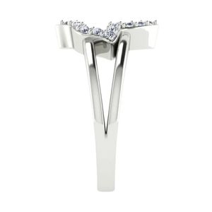 Bague en argent sterling motif feuille pour femme, élégante avec accent en cristal, bijou fantaisie, bague tendance, accessoire cadeau pour usage quotidien - Product Image 2