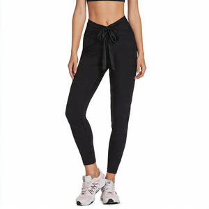Leggings Deportivos de Compresión para Mujer con Cordón en la Cintura, Pantalones Ajustados para Entrenamiento, Ropa Deportiva para Mujer, Leggings de Capa Base - Product Image 1