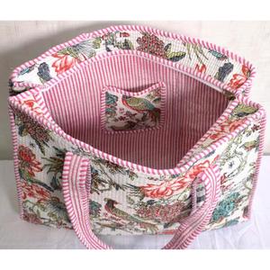 Indian Handmade Cotton Floral Quilted Shoulder Bag Women <b>Boho</b> Tote Shopping <b>Handbag</b> - Product Image 5