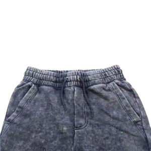 Shorts Bermuda en coton lavé pour homme INDEX, taille élastique avec cordon de serrage, couleur unie, décontracté, pour l'été - Product Image 4