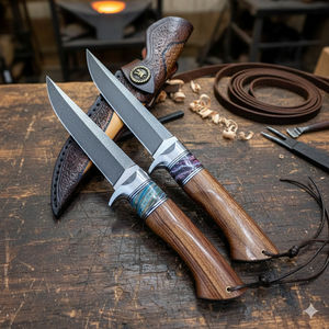 Cuchillo de Supervivencia Viking de Alto Rendimiento, Triad, Acero al Carbono, Práctico para Campismo al Aire Libre, Multifuncional, Pequeño, con Punta Recta y Clip - Product Image 2