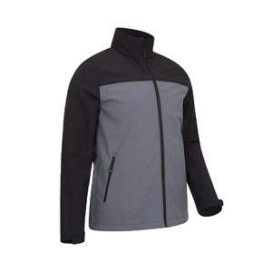 <b>Men's</b> Color Block Fleece <b>Jacket</b> Stand Collar Zipper Closure Windproof Casual Outdoor Top Autumn Wear Regular Fit <b>Long</b> Sleeve - Product Image 1