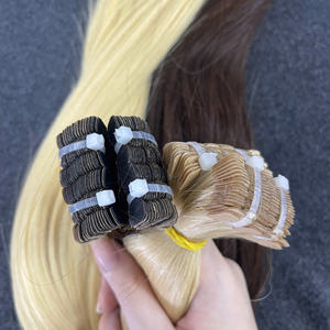 Extensiones de cabello humano virgen Remy Super doble dibujado 100% Mini cinta de onda de cuerpo recto de alta calidad cabello vietnamita onda del cuerpo - Product Image 2