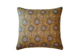 Housse de coussin en coton imprimée à la main au motif floral vert, nouveau design indien, pour canapé et literie - Product Image 2