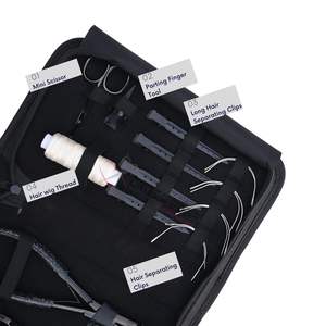 Juego Completo de Herramientas para Extensiones de Cabello: Alicates para Extensiones de Cinta Adhesiva, Abridor de Micro Anillos, Agujas Curvas, Hilo para Pelucas, Clips de Seccionamiento, Mini Tijeras - Product Image 3