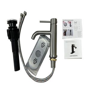 Rubinetto da Bagno Monocomando in Acciaio Inox Finitura Nichel Spazzolato T10, Rubinetto per Lavabo con Foro Singolo, Non Spedibile nei Fine Settimana - Product Image 6