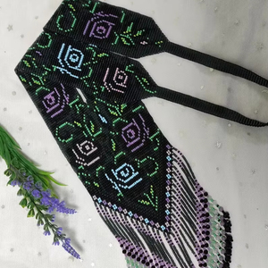 BEAUTYFULL UNIQUE DESIGN Bohemian NecklaceTribal Ukrainian Necklace Unique African Woman Necklace with earring,for WEDDING - Product Image 1