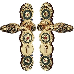 Trending shinny Brass with pull <b>door</b> handle Customizable With Passage Privacy home office <b>door</b> handle with metal - Product Image 3